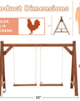 PETSFIT 2 Chicken Swings And Toys Chicken Perch for 6-8 Chickens - PETSFIT STORE