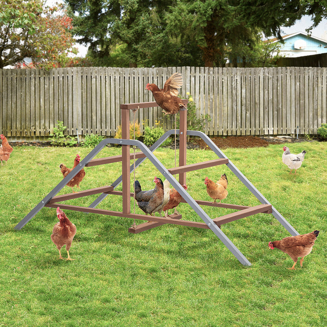 PETSFIT Chicken Perch Ladder-Solid Wood and Rustproof Iron Design