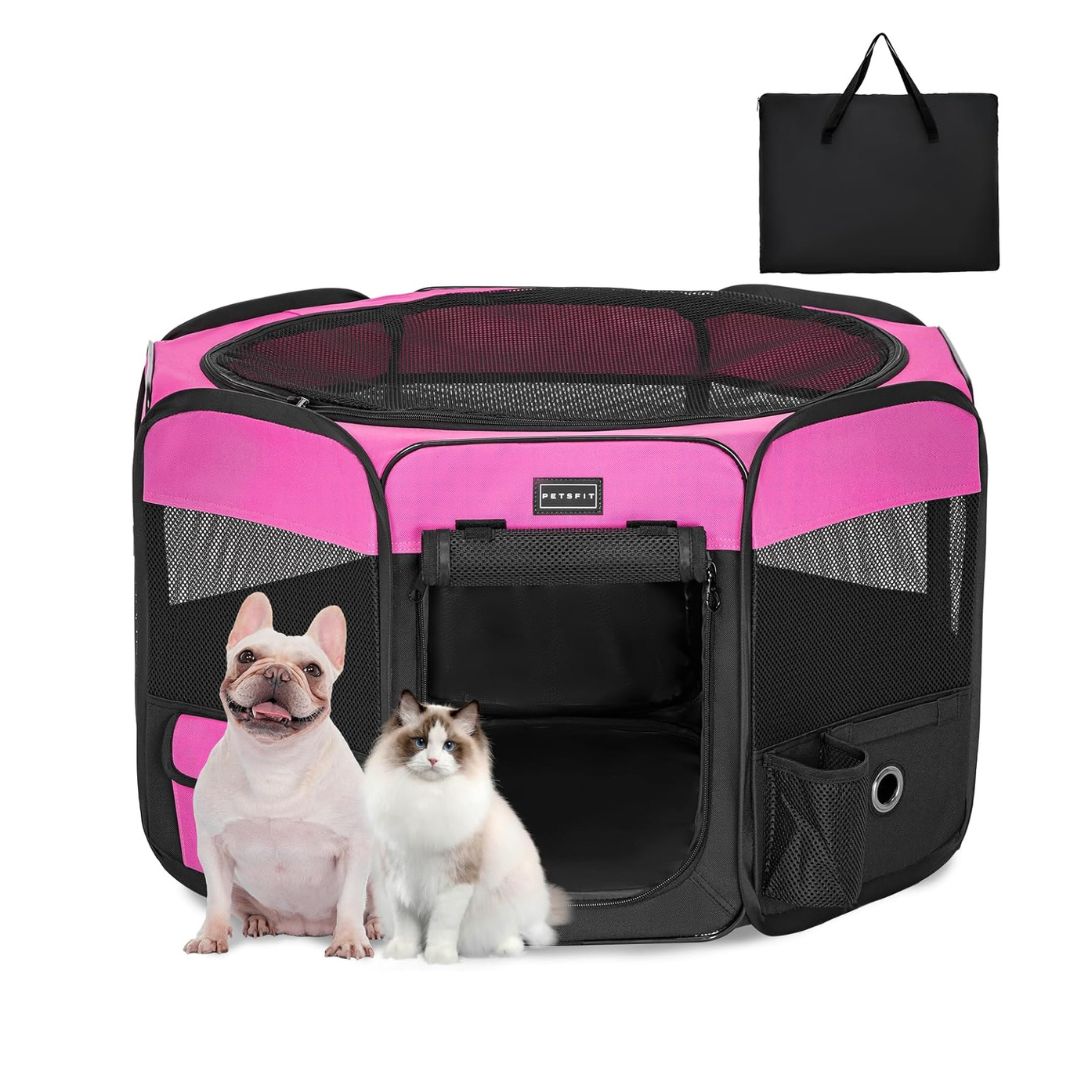 Illustration of Poster Soft Dog Crate For Outdoor Yard Kennel