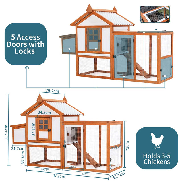 Petsfit-Weatherproof-Outdoor-Chicken-Coop-with-Nesting-Box-03