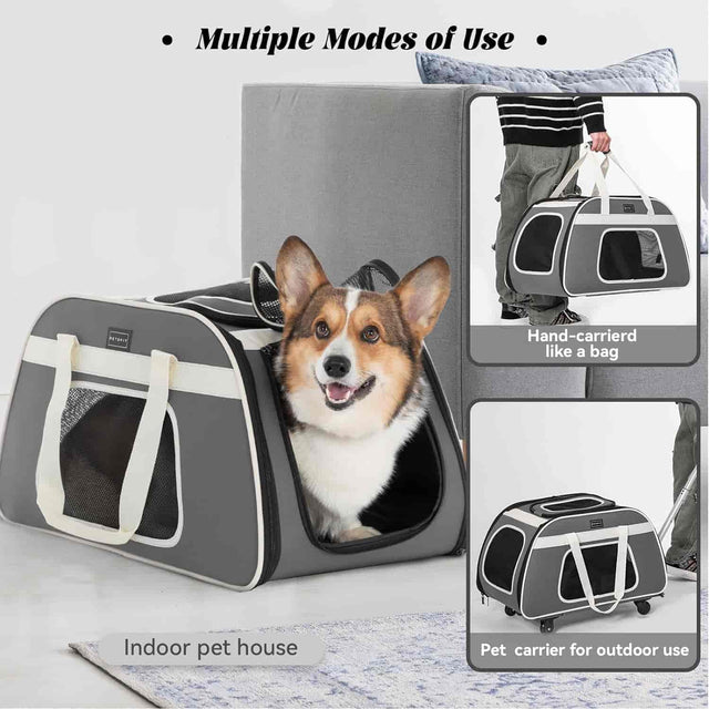 PETSFIT Pet Travel Carrier With Wheels - PETSFIT STORE