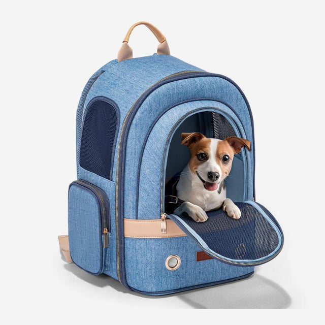 PETSFIT Denim Backpack for Stylish Pets