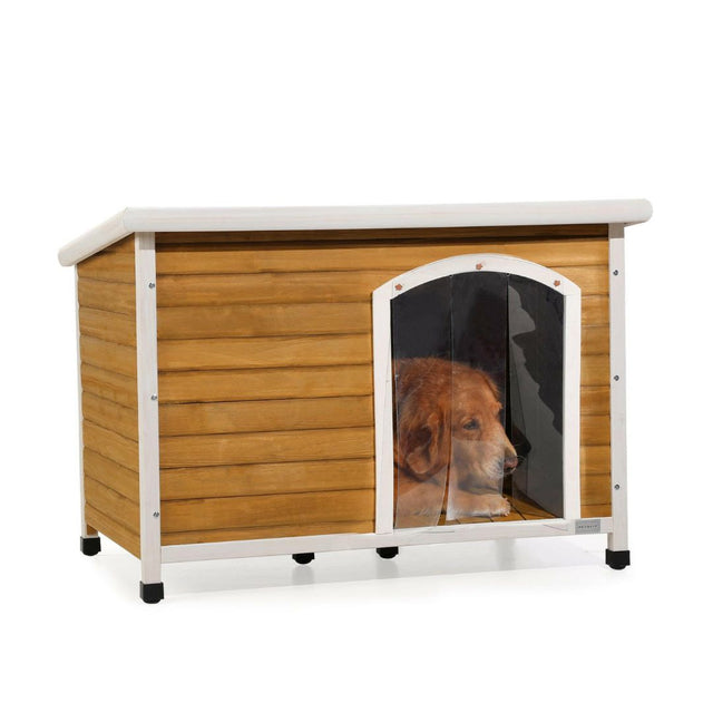 PETSFIT Wooden Dog House for Medium to Large Dogs