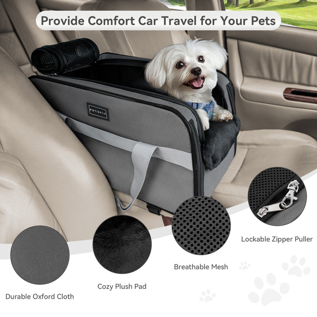 PETSFIT console dog car seat folded flat for compact storage, showing collapsible design for easy travel and storage