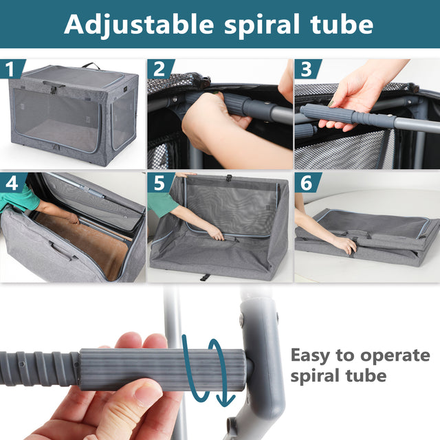 The gray zippered cover of the Petsfit dog bed is removable and machine washable for easy cleaning