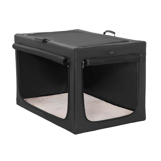 Petsfit soft and plush gray dog bed crate for medium-sized dogs