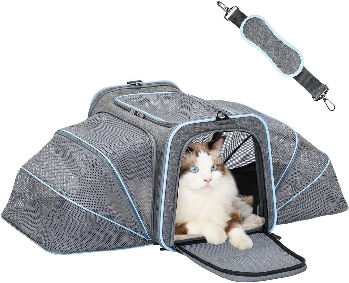 Petsfit Expandable Cat Carrier Dog Carrier Bag Outdoor Travel