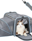 Petsfit Expandable Large Cat Carrier Small Dog Carriers Airline Approved Soft-Sided Portable Washable Pet Travel Carrier with 2 Extension for Kittens, Puppies, Rabbits-Pet Supplies