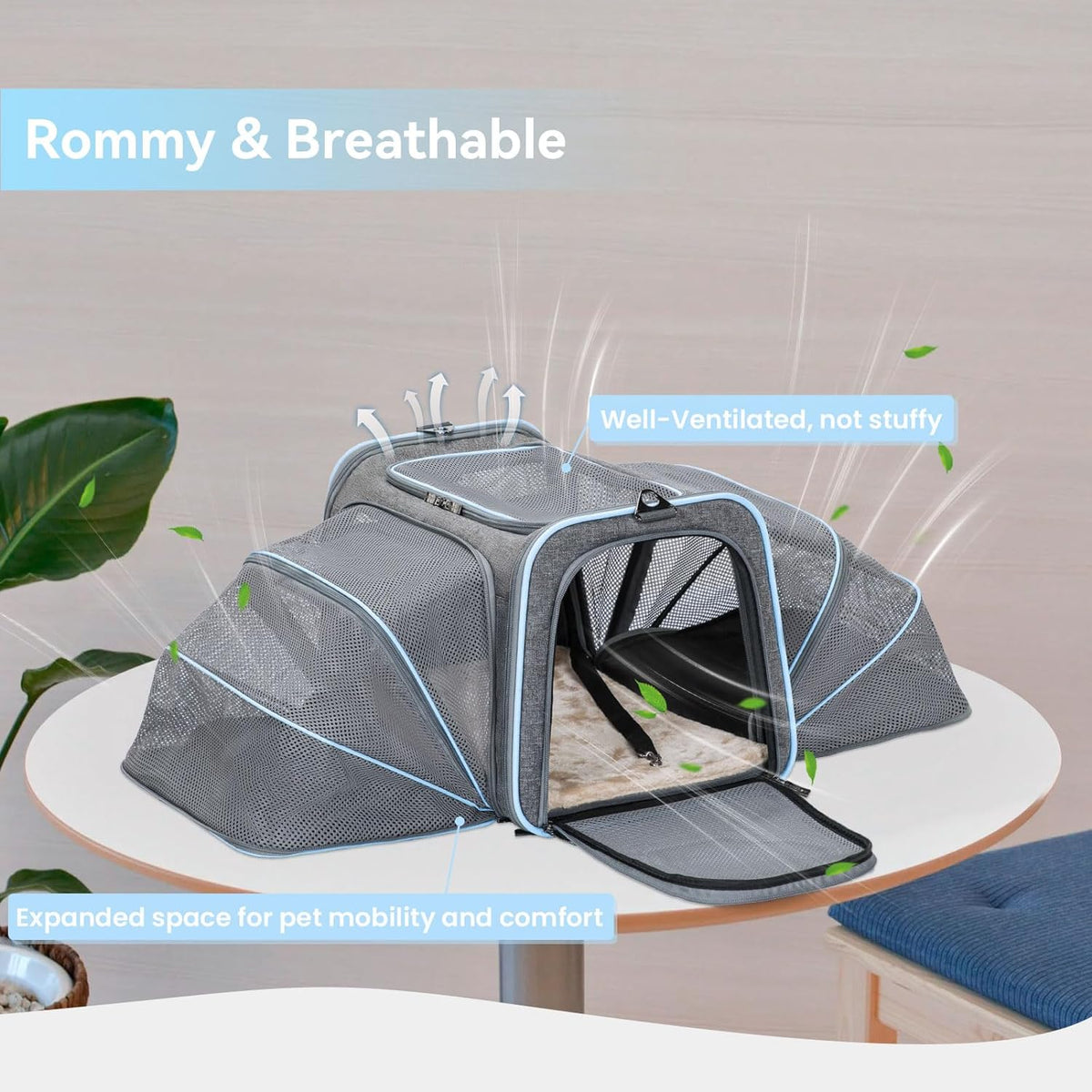 Petsfit Expandable Cat Carrier Dog Carrier Bag Outdoor Travel