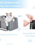 Petsfit Expandable Large Cat Carrier Small Dog Carriers Airline Approved Soft-Sided Portable Washable Pet Travel Carrier with 2 Extension for Kittens, Puppies, Rabbits-Pet Supplies