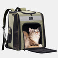 PETSFIT Cat Backpack Carrier For Traveling with Soft Plush Mat Cross