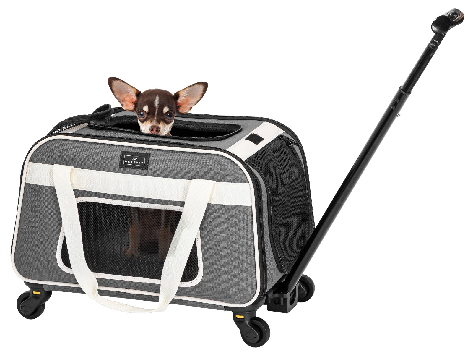 Pet Travel Carrier With Wheels Pet Rolling Carrier – PETSFIT
