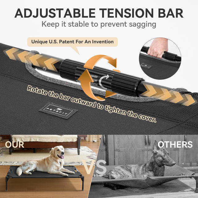 Petsfit simple and basic low-profile dog bed in gray, providing a comfortable resting spot for dogs