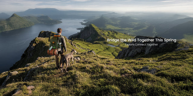 PETSFIT Spring Hiking Banner - Pet-Friendly Adventure for Dogs - Explore and Connect with Your Furry Companion in Nature
