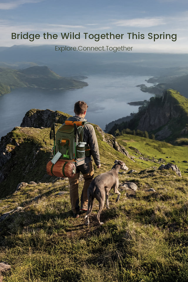PETSFIT Spring Hiking Banner - Pet-Friendly Adventure for Dogs - Explore and Connect with Your Furry Companion in Nature