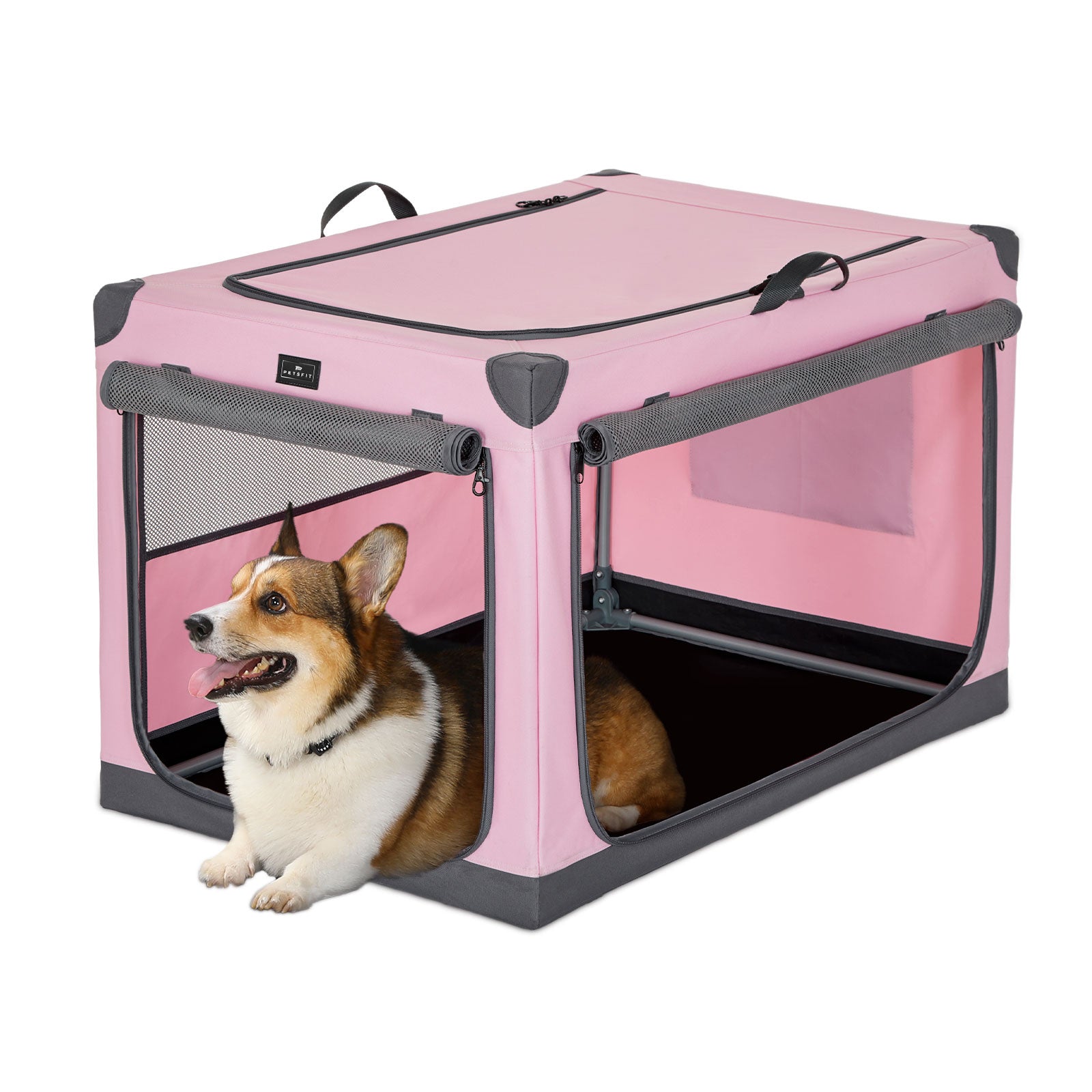 Best Dog Travel Soft Crates For Large Pink 36 inchs – PETSFIT