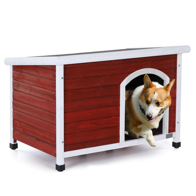 Petsfit-Weatherproof-Wooden-Outdoor-Dog-House-01