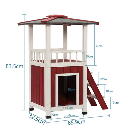Petsfit-Outside-2-Story-Wood-Cat-Condo-with-Ladder-Waterproof-03