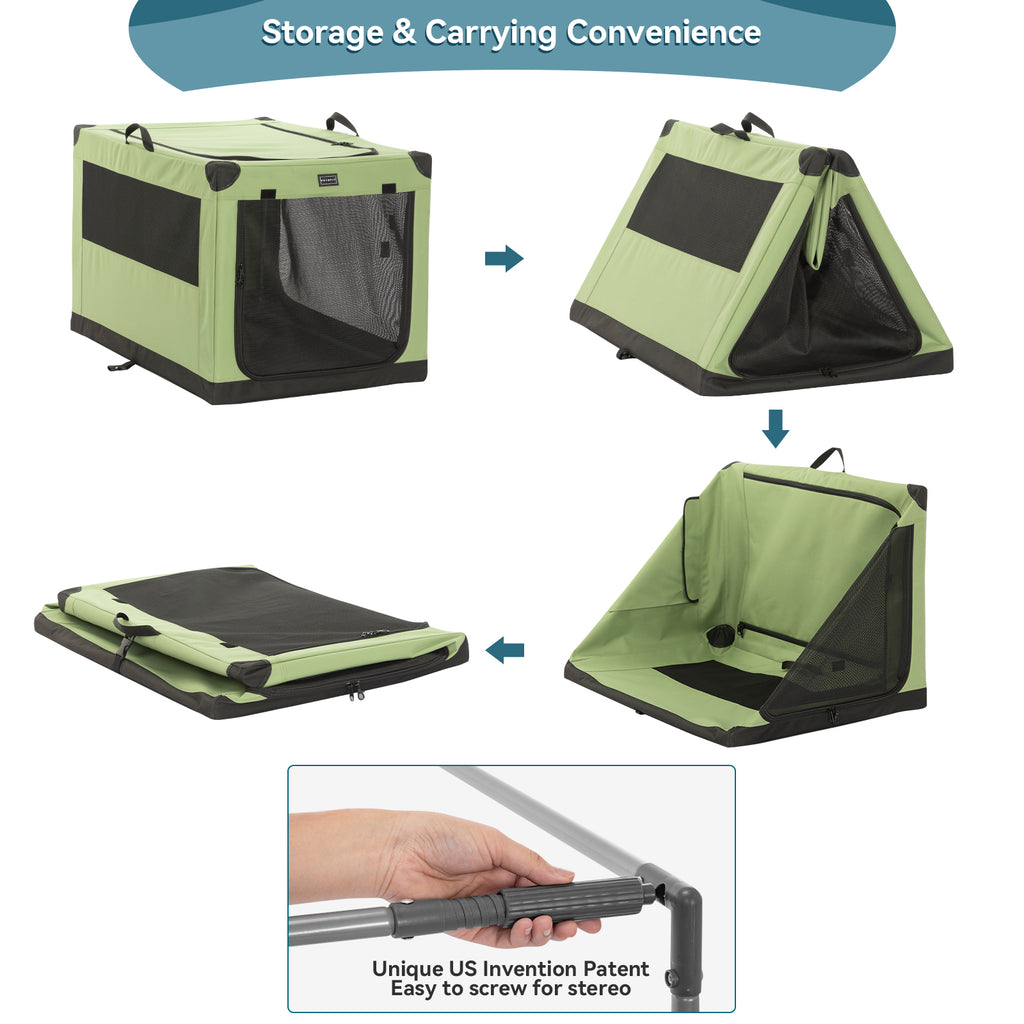 Illustration of Carrying On A Portable Dog Crate
