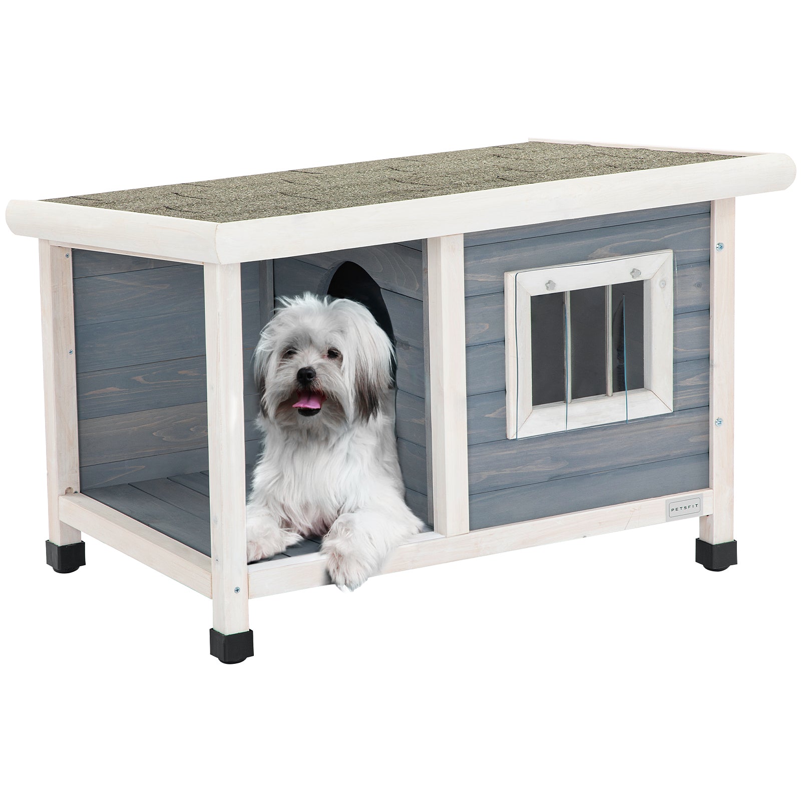 PETSFIT Outdoor  Dog House Wooden for Small Dogs-Pet Supplies